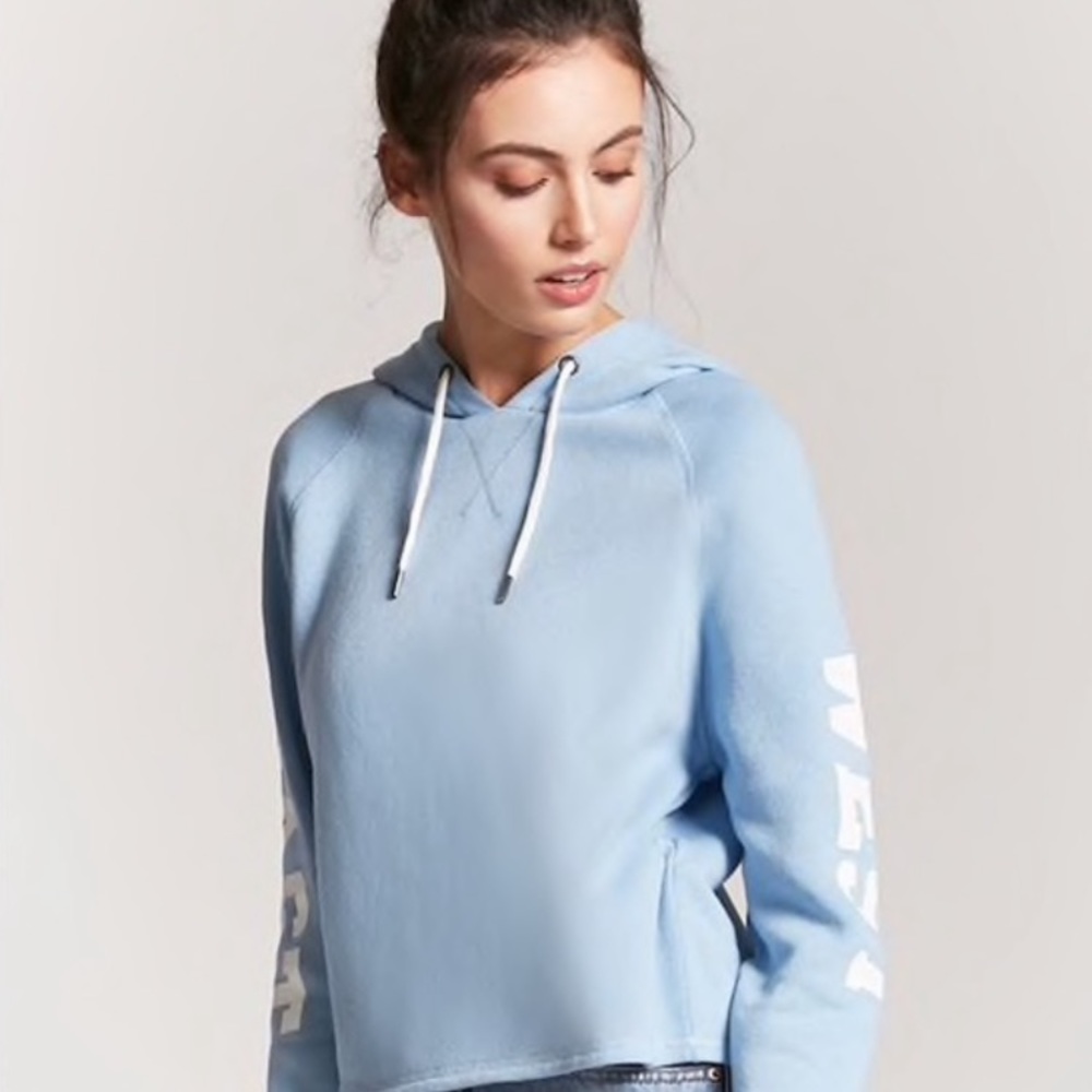 Forever 21 west coast crop hoodie